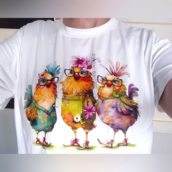 Spring🐓 Chick's💐Soft T-shirt!🐓💐👓📿 - Picture 4 of 7